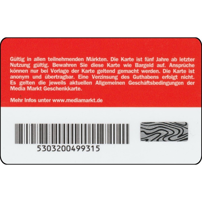 Compre MediaMarkt Gift Card em Espanha on-line com segurança